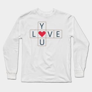 Love You Crossword Long Sleeve T-Shirt